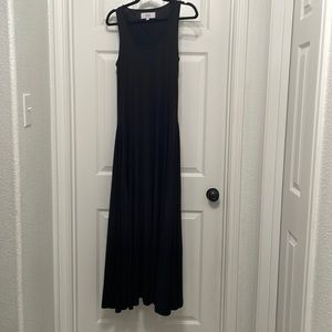 Textile Elizabeth and‎ James Black Sleeveless Elle Long Maxi Dress SM Scoop Neck